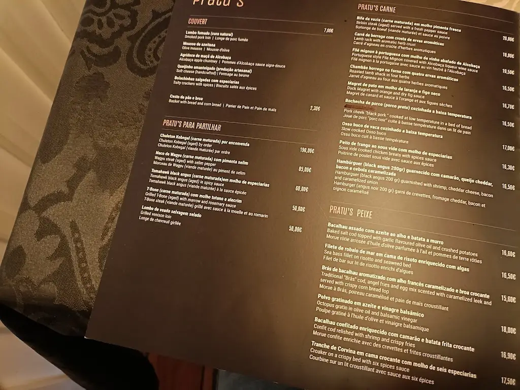 Menu_Pratu's Restaurante Bar & Tapas_Aljubarrota_immagine_1