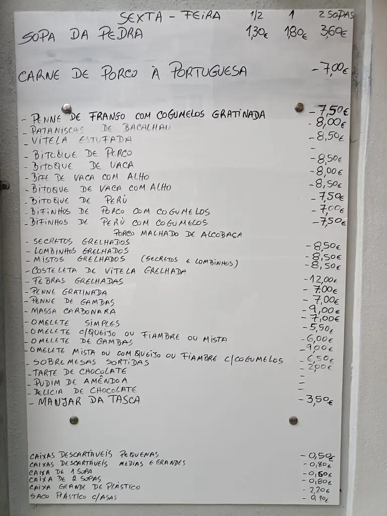 Menu_Restaurante Tasca Zé da Loja_Aljubarrota_immagine_1