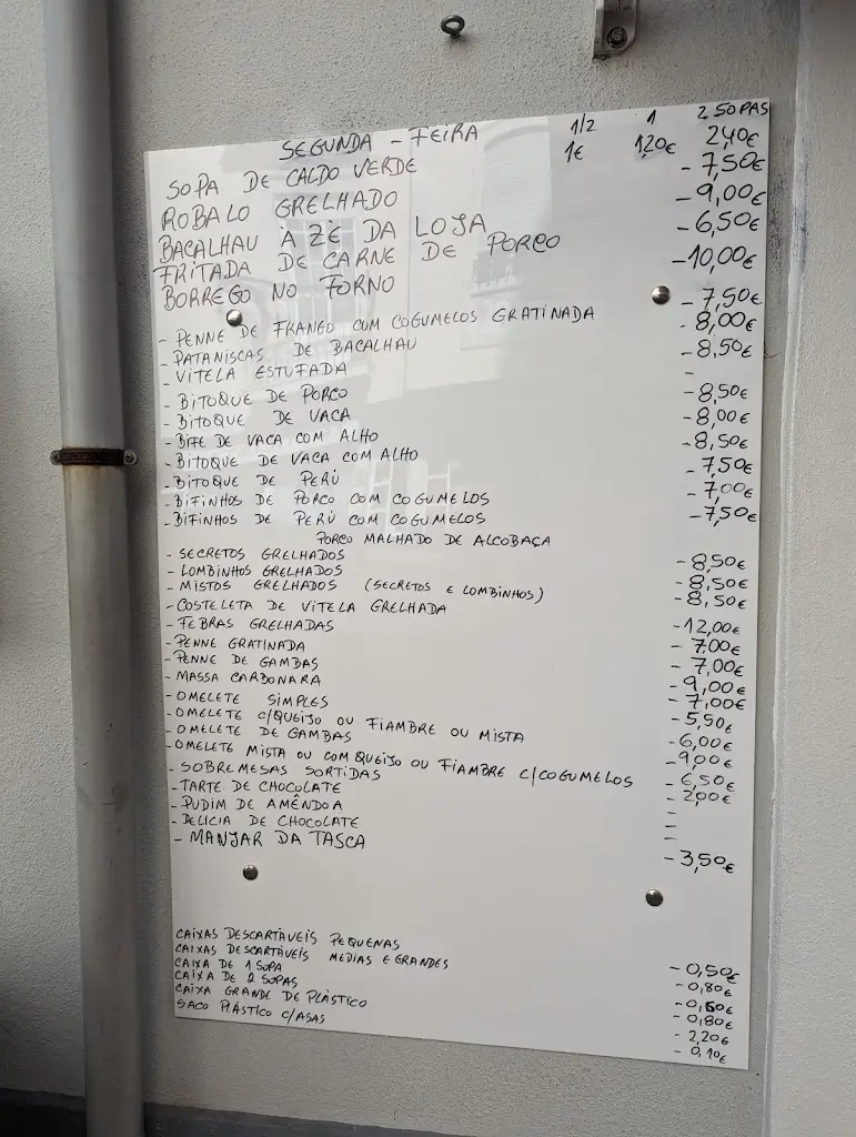 Menu_Restaurante Tasca Zé da Loja_Aljubarrota_immagine_3