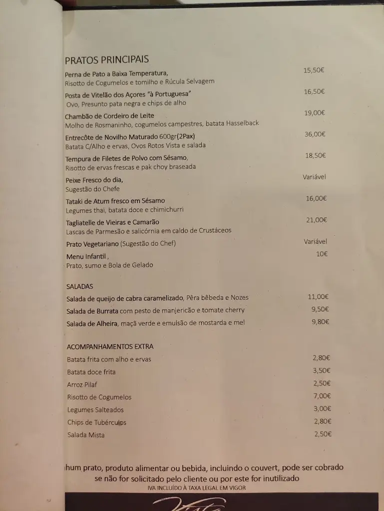 Menu_Vista Bistrô & Restaurante_Leiria_image_1