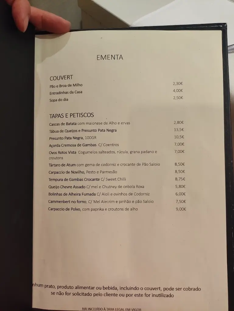 Menu_Vista Bistrô & Restaurante_Leiria_image_2