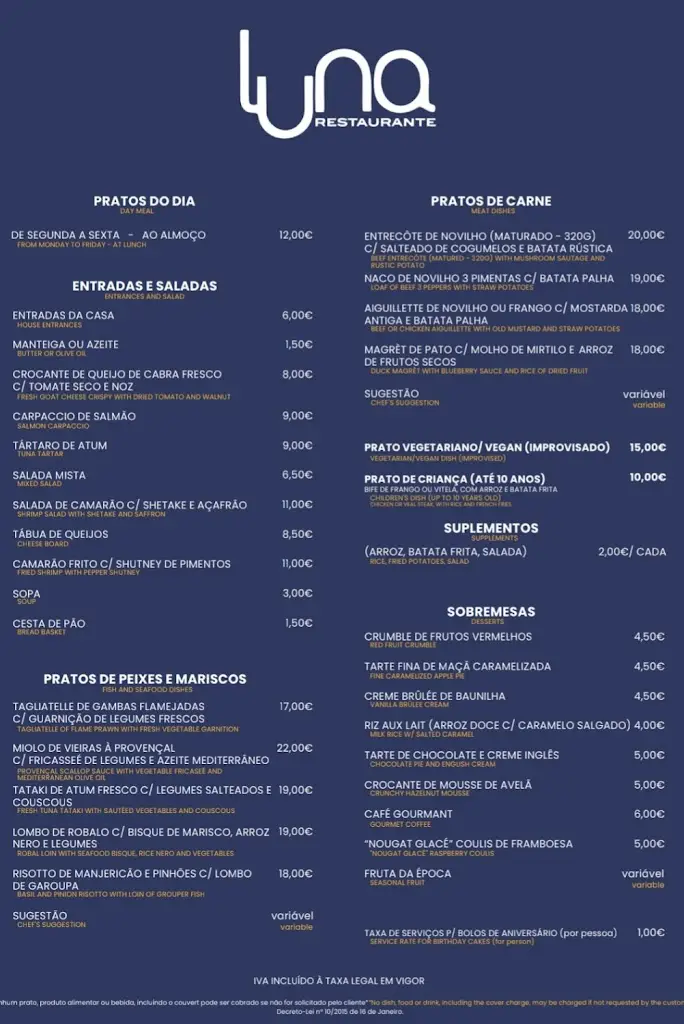 Menu_Restaurante Luna_Leiria_immagine_3