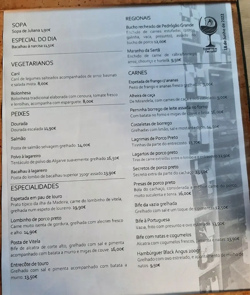 Menu_Taberna do Ferrador_Figueiró Dos Vinhos_imagen_3