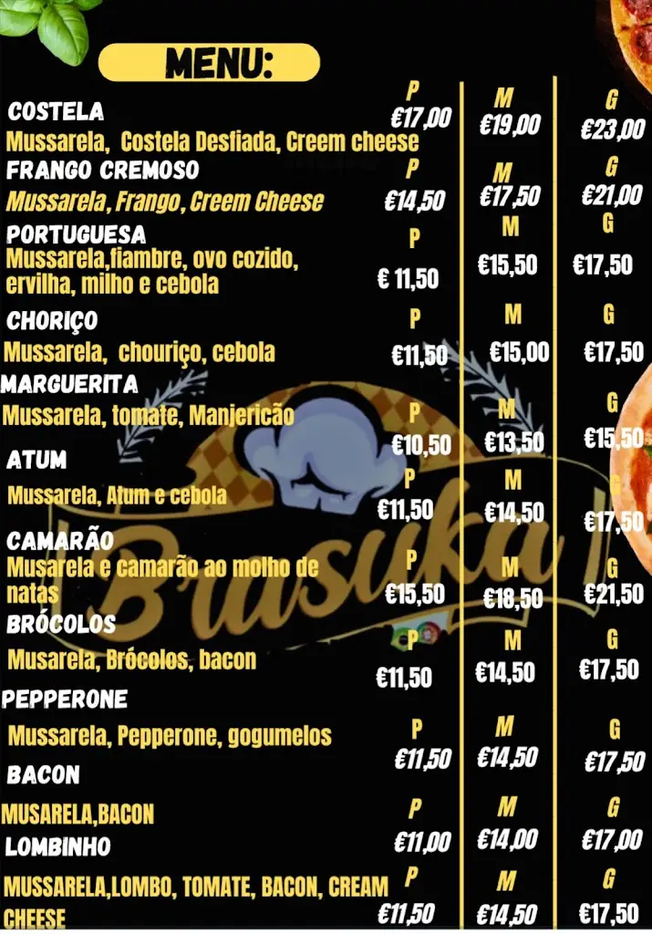 Menu_Pizzaria Brasuka Porto de mós_Porto de Mós_immagine_1