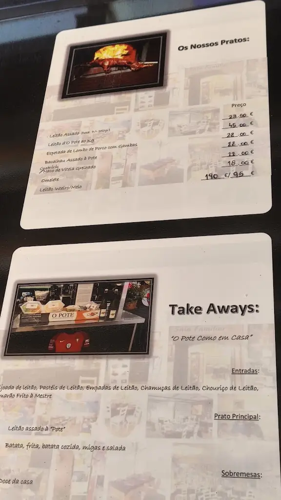 Menu_Restaurante O Pote do Leitão_Louriçal_immagine_2