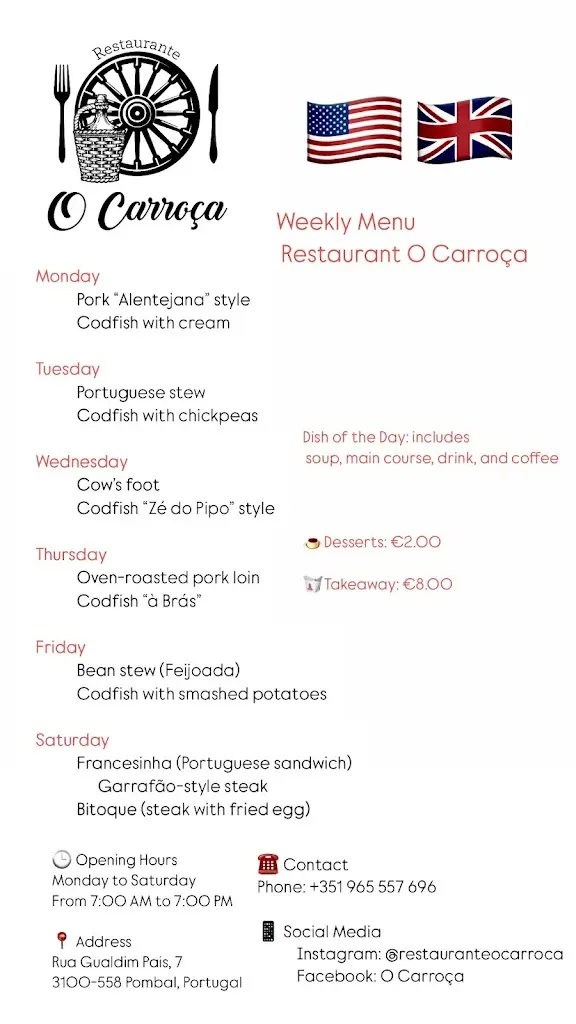 Menu_Restaurante O Carroça_Louriçal_immagine_2