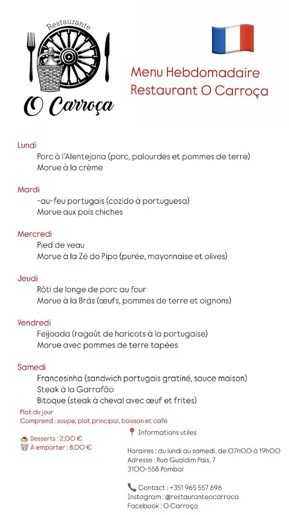 Menu_Restaurante O Carroça_Louriçal_immagine_3