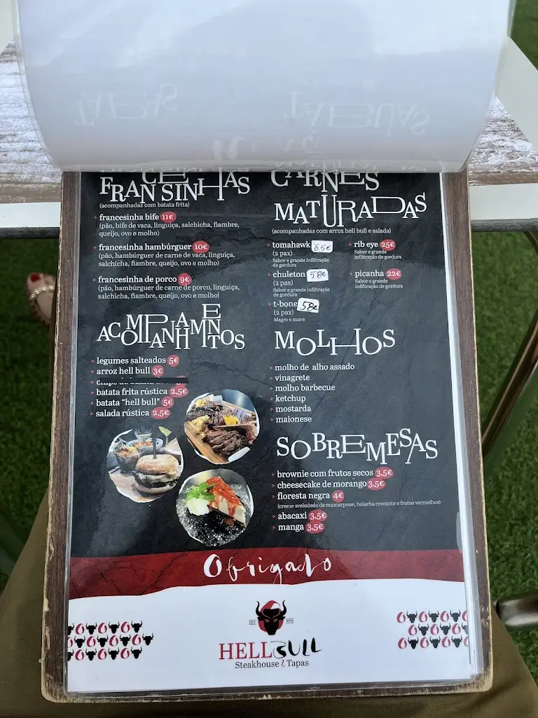 Menu_Restaurante Hell Bull - Steakhouse e Tapas_Louriçal_immagine_1