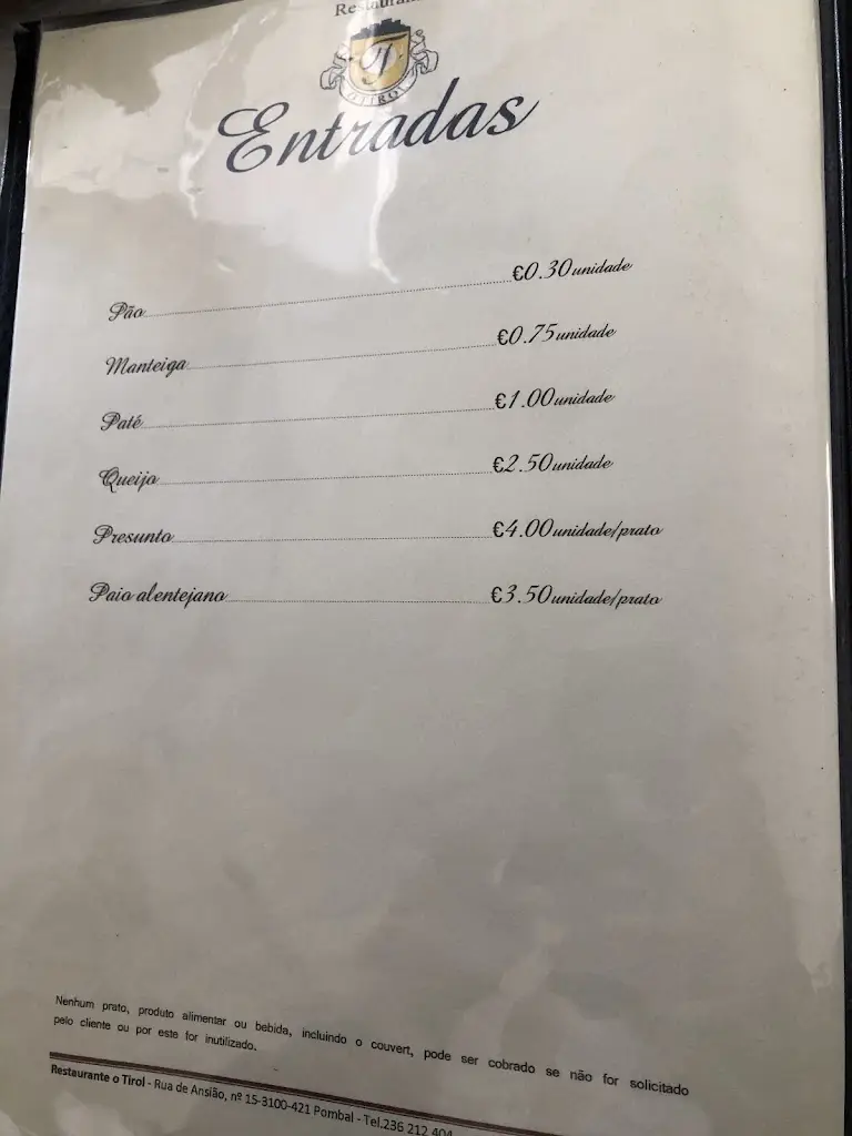 Menu_Restaurante O Tirol_Louriçal_immagine_4