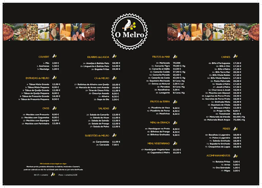 Menu_Restaurante O Melro_Óbidos_immagine_1