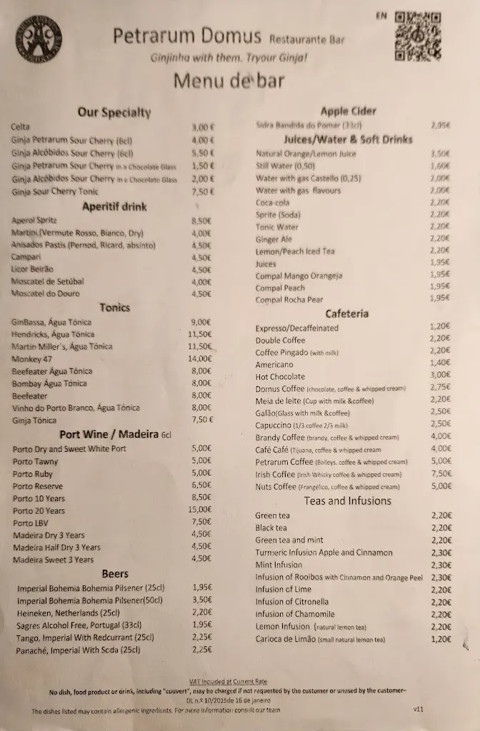 Menu_Petrarum Domus Restaurante_Óbidos_immagine_3