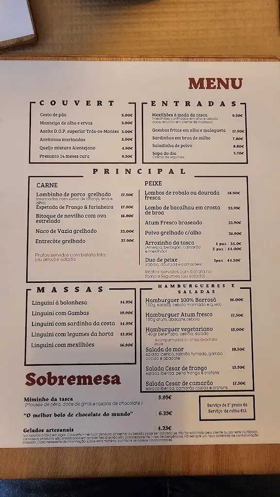 Menu_Tasca Torta_Óbidos_image_1