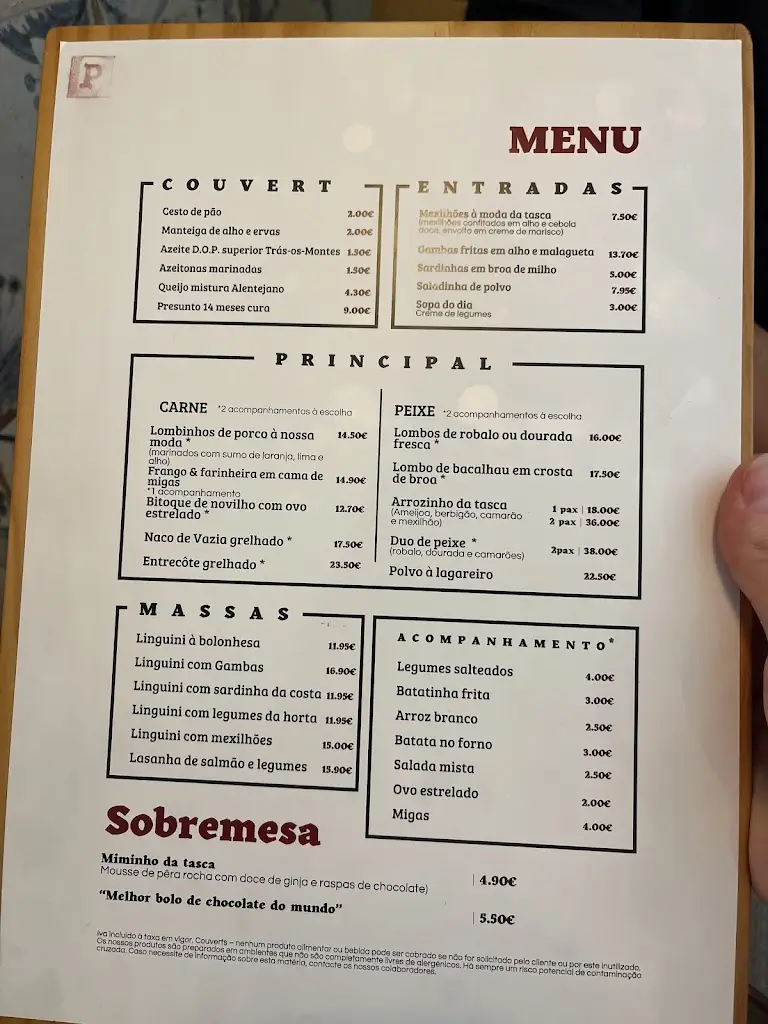 Menu_Tasca Torta_Óbidos_image_3