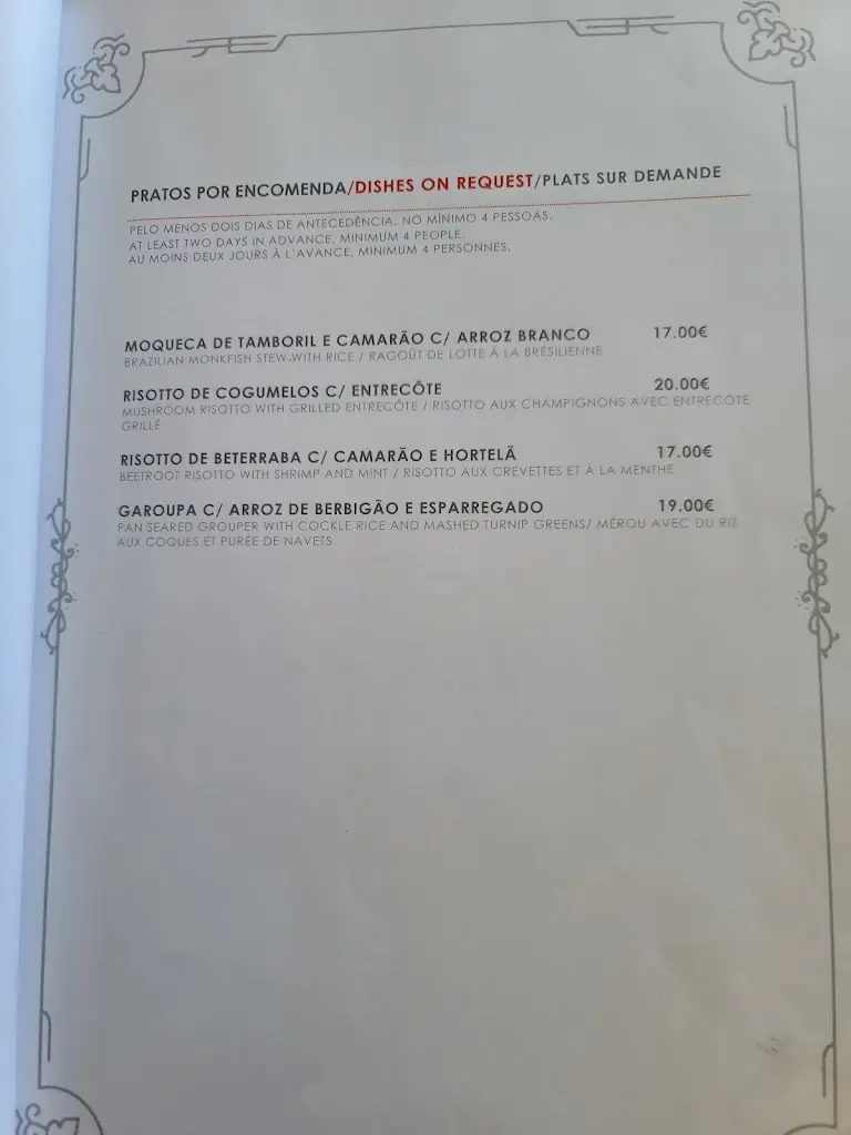 Menu_Restaurant Vintage_Pombal_immagine_1