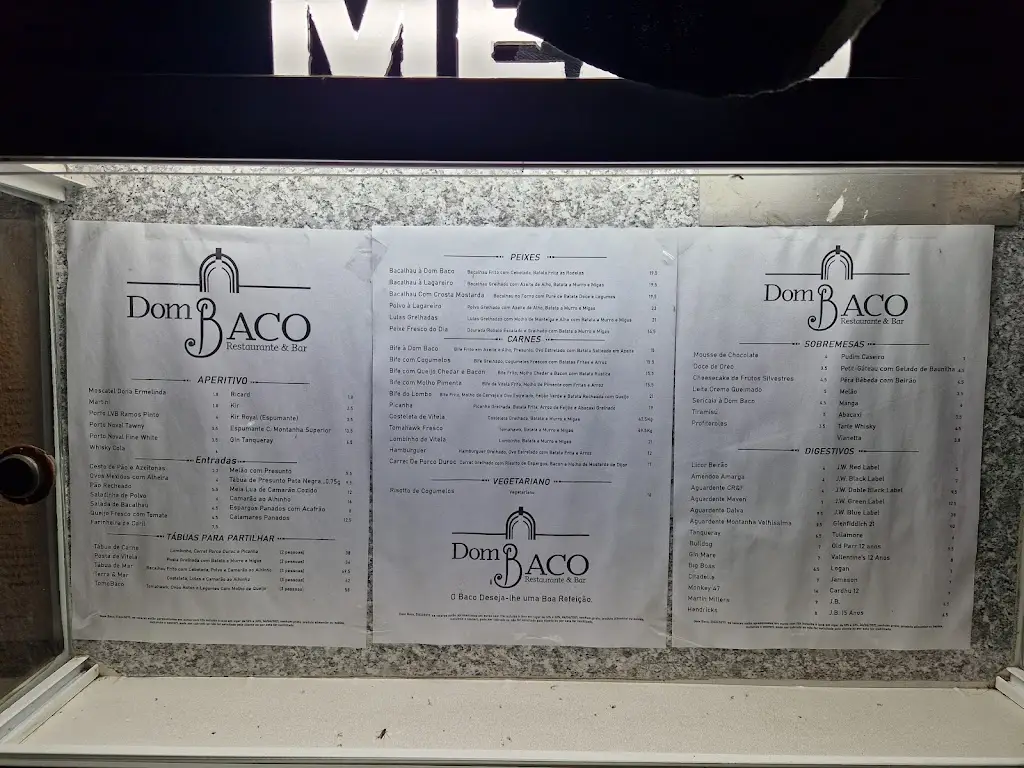 Menu_Restaurante Dom Baco_Pombal_immagine_1