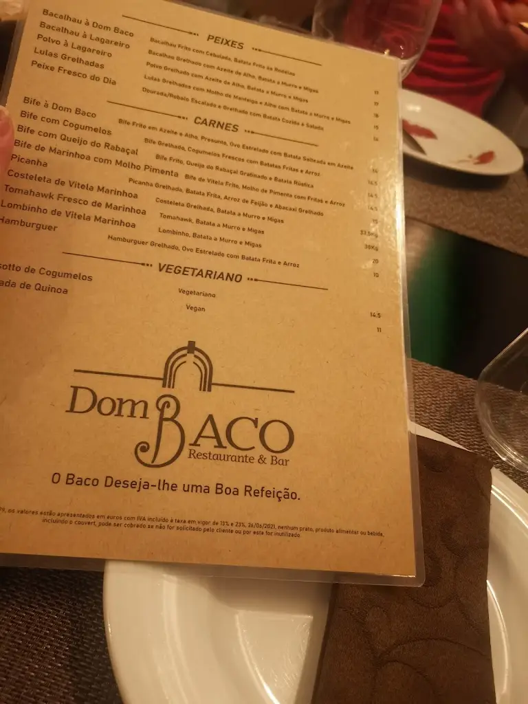 Menu_Restaurante Dom Baco_Pombal_immagine_2