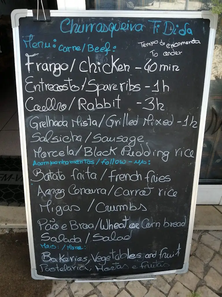 Menu_Churrasqueira Ti Dida - Salir de Matos - Trabalhias_Salir de Matos_immagine_1