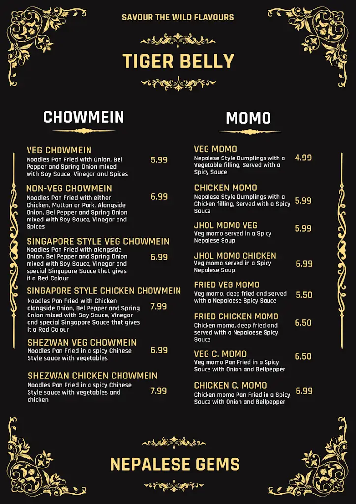 Menu_Tiger Belly Restaurant & Bar_Salir de Matos_immagine_1