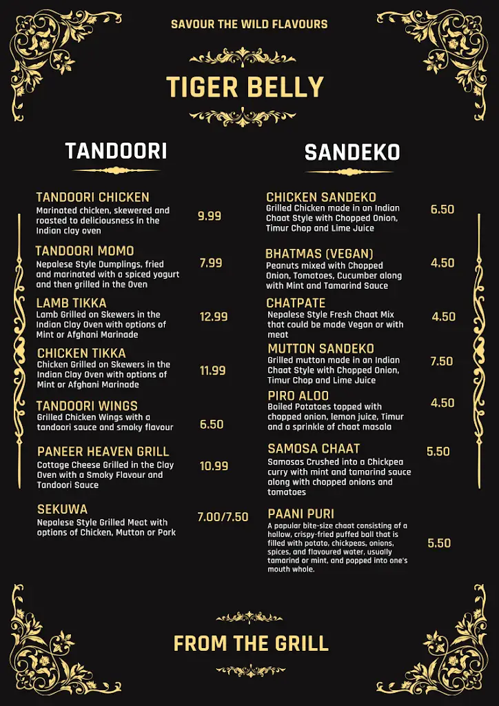 Menu_Tiger Belly Restaurant & Bar_Salir de Matos_immagine_4