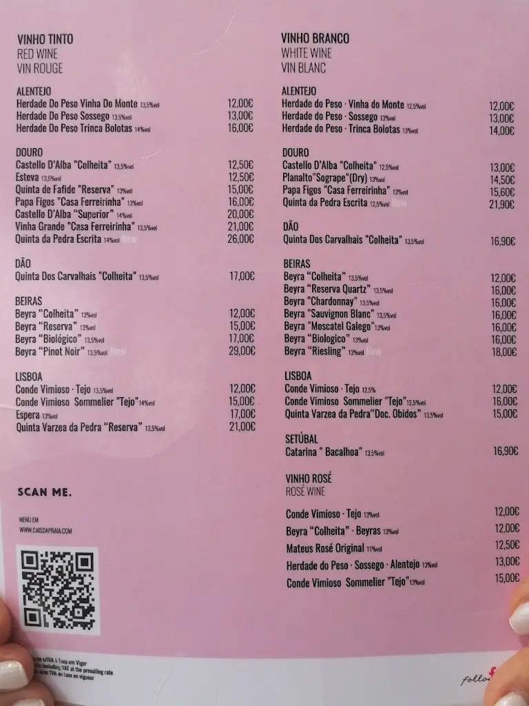 Menu_Cais da Praia . Beach Restaurant - Cocktail Bar . Foz do Arelho_Foz do Arelho_immagine_4