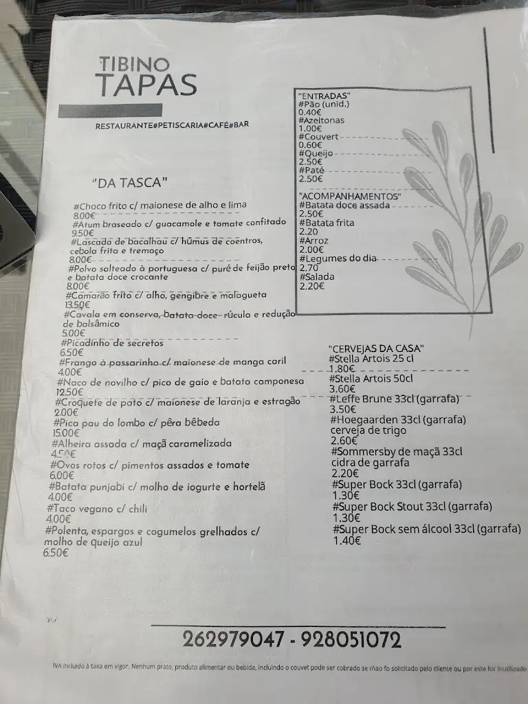 Menu_Tibino - Casa de Petiscos_Foz do Arelho_image_2