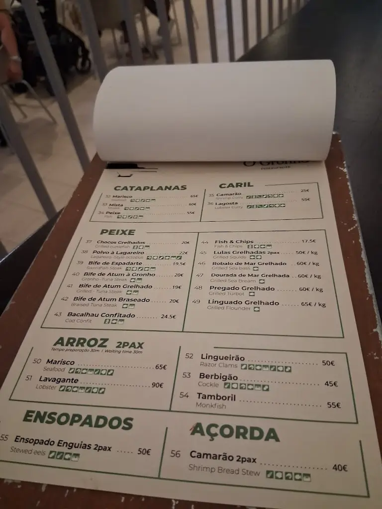 Menu_Restaurante O Gronho_Foz do Arelho_immagine_3