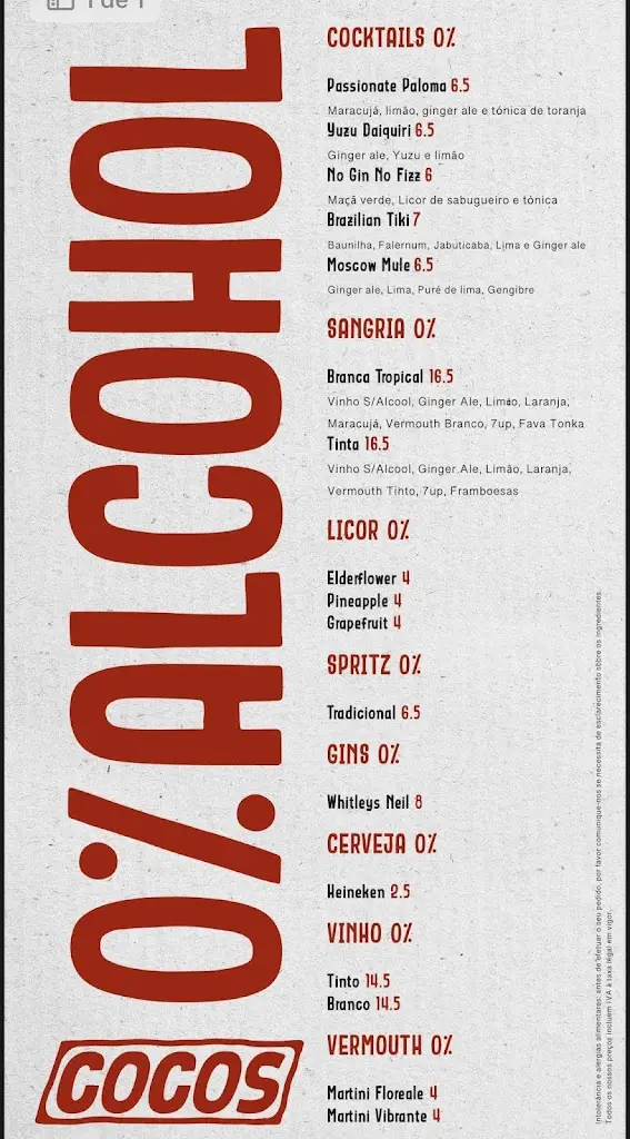 Menu_Cocos Beach Club_Foz do Arelho_image_1