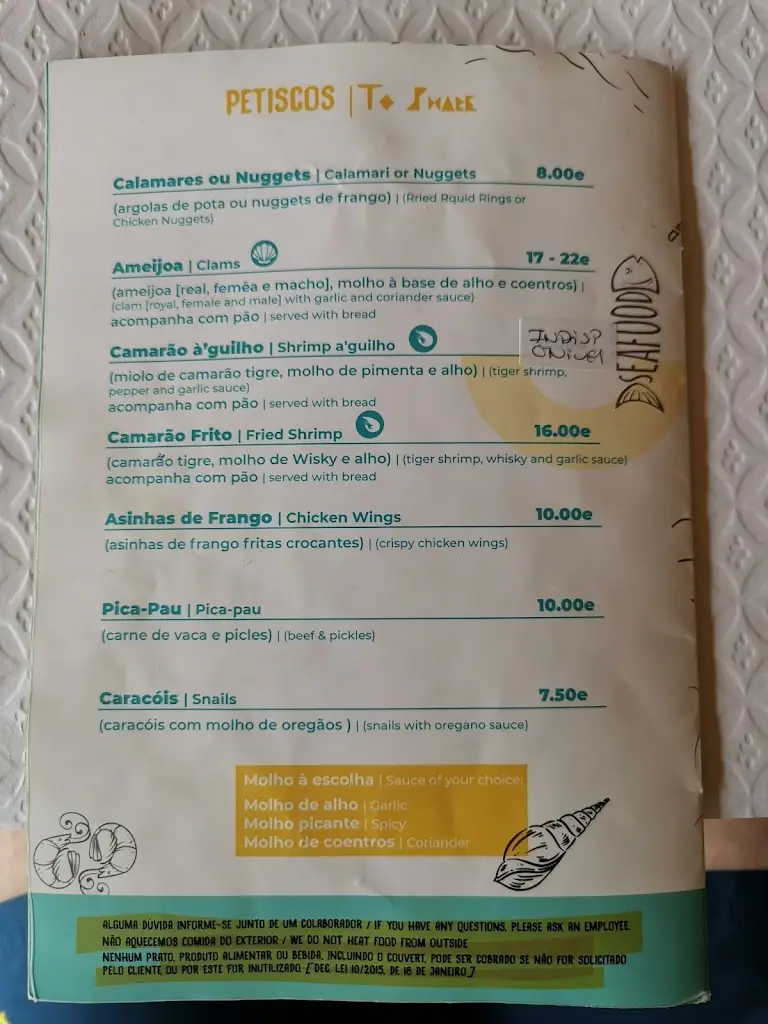 Menu_O'Clock Caffé_Foz do Arelho_immagine_1