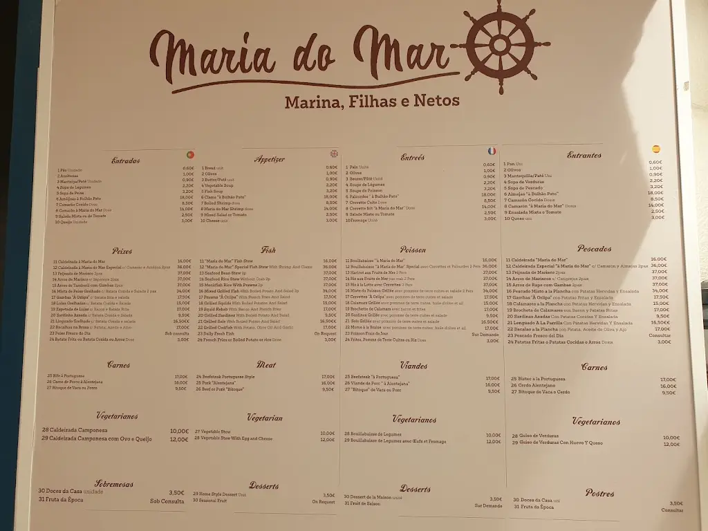 Menu_Maria do Mar_Nazaré_immagine_1
