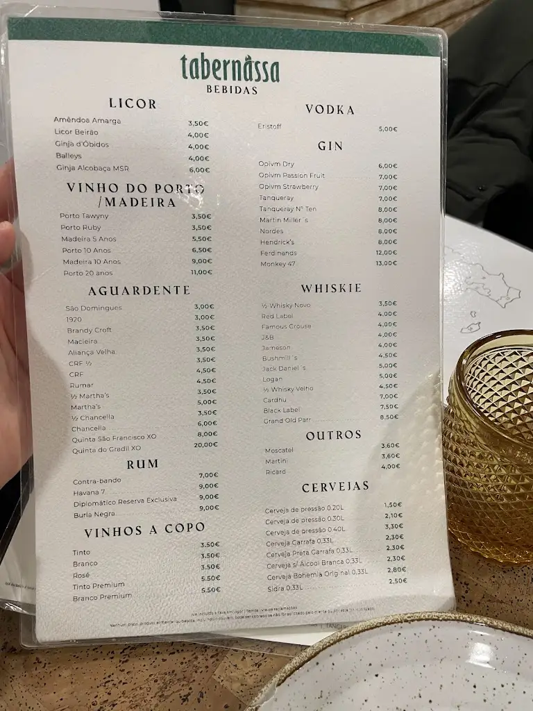 Menu_Restaurante Tabernassa_Nazaré_immagine_2