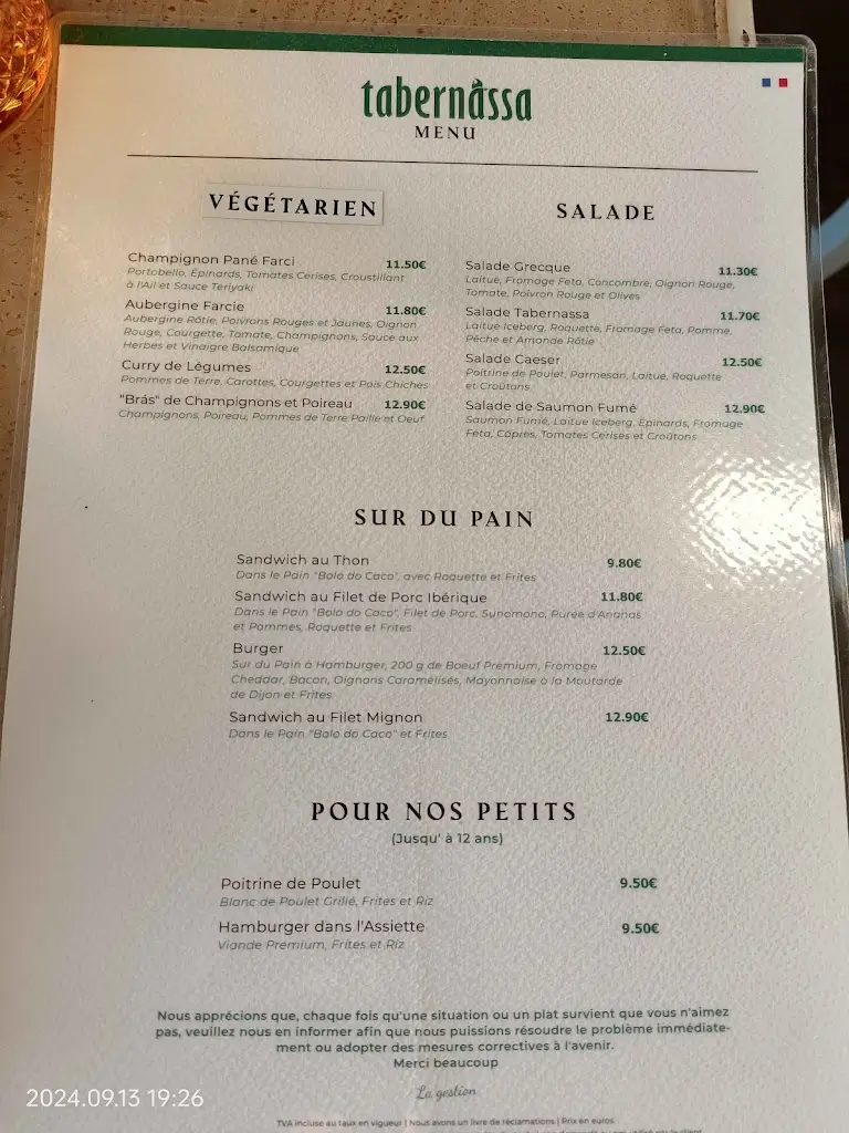 Menu_Restaurante Tabernassa_Nazaré_immagine_3