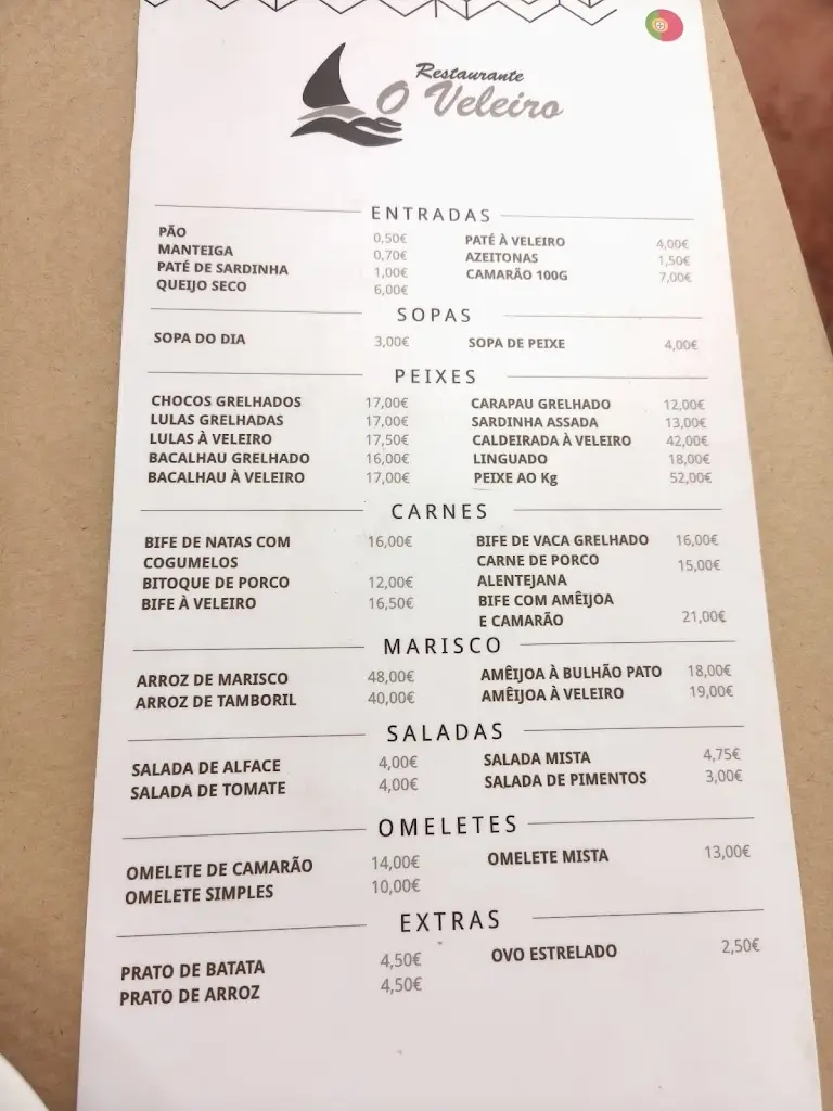 Menu_O Veleiro_Nazaré_immagine_2