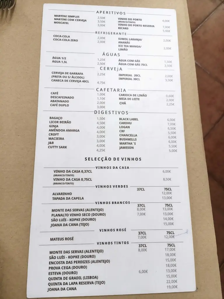 Menu_O Veleiro_Nazaré_immagine_3