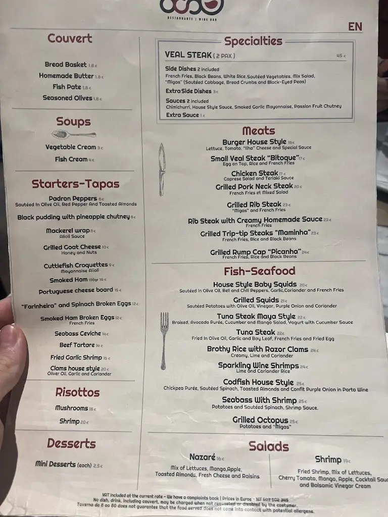 Menu_Taverna do 8 ó 80_Nazaré_immagine_3