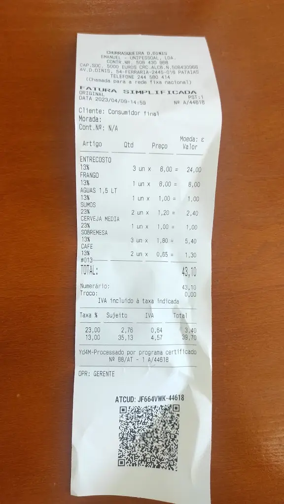 Rosana Chaves Mayans_Restaurante D. Dinis. Churrasqueira_Pataias_review