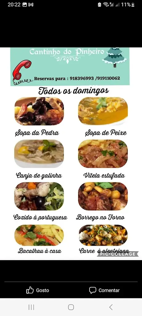 Menu_Restaurante Cantinho do Pinheiro_Pataias_imagen_3