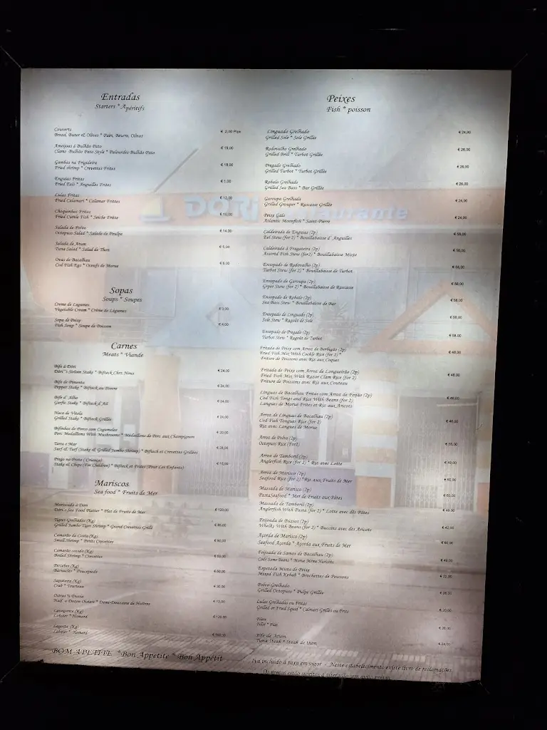 Menu_Dóri Restaurante - Marisqueira_Ílhavo_immagine_1