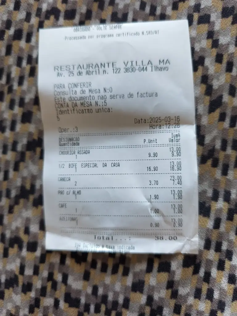 sergio octavio rodriguez posada_Restaurante Vila Madrid_Ílhavo_recensione