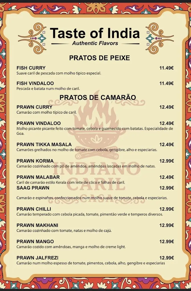 Menu_indiano caril casa_Arruda dos Vinhos_immagine_3