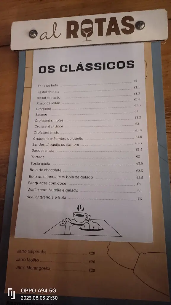 Menu_Pub restaurante Al Rotas_Arruda dos Vinhos_immagine_1