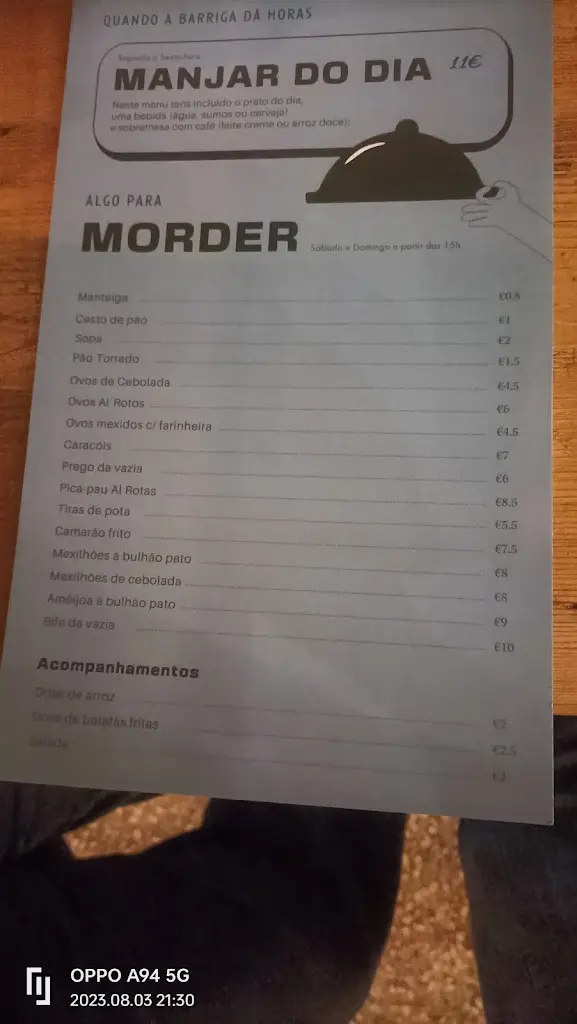 Menu_Pub restaurante Al Rotas_Arruda dos Vinhos_immagine_2