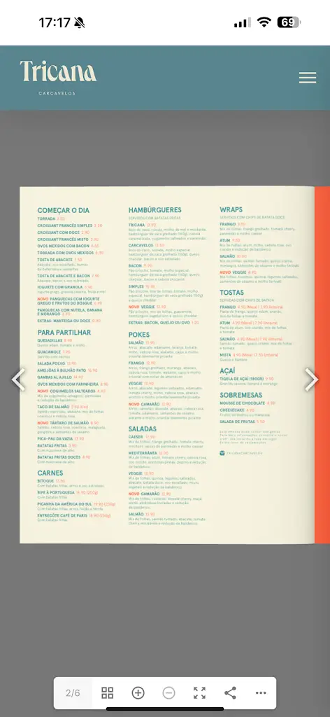 Menü_Tricana Carcavelos_Carcavelos_Bild_2