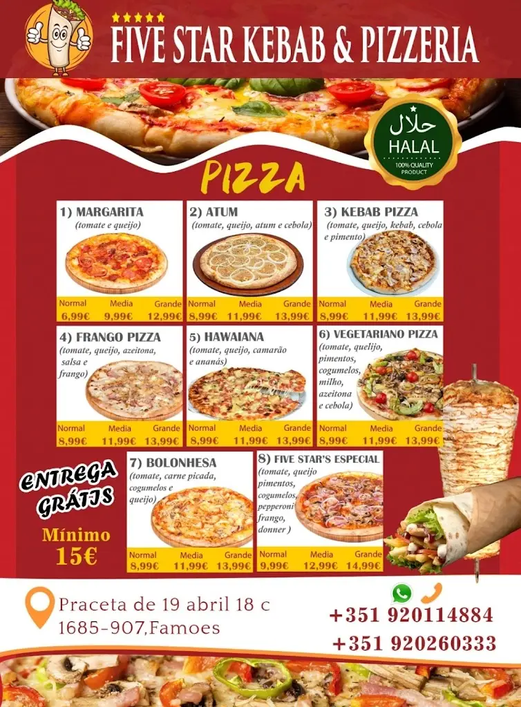 Menu_Five Star kebab & Pizzeria_Famões_image_1