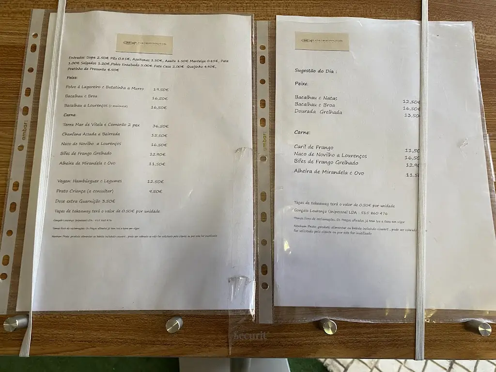 Menu_Restaurante Lourenços_Luso_immagine_2