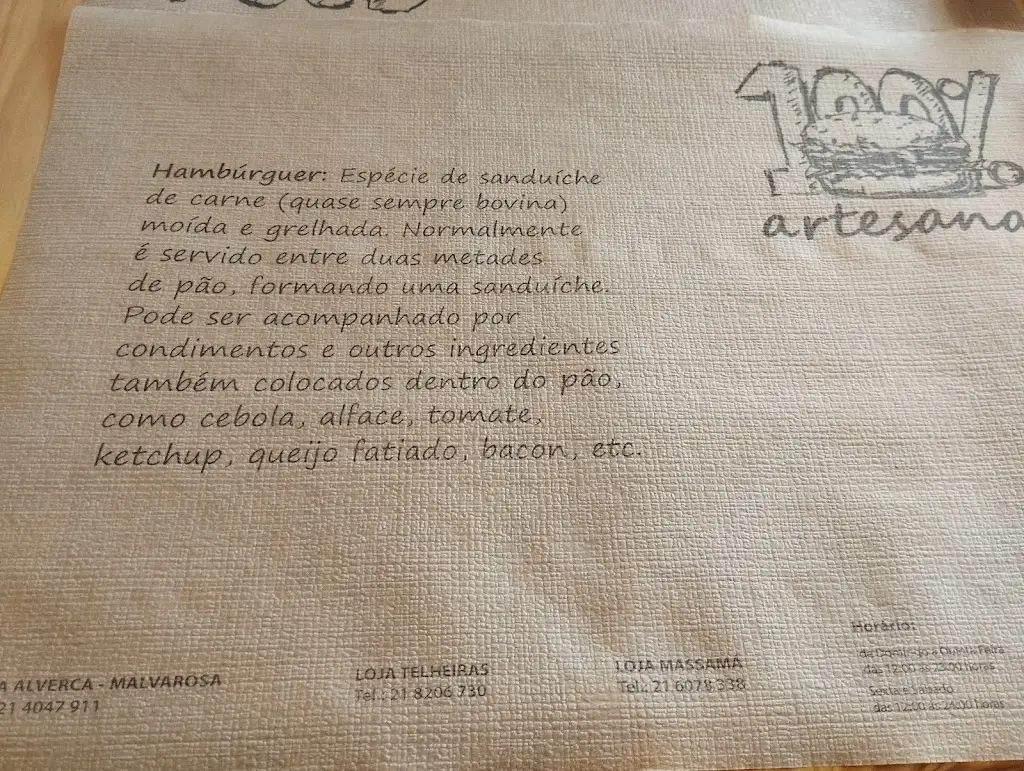 Menu_100% Artesanal_Massamá_immagine_1