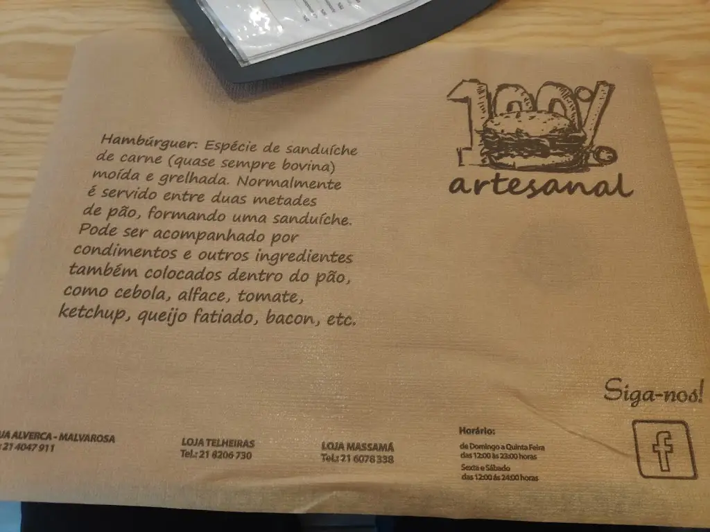 Menu_100% Artesanal_Massamá_immagine_2