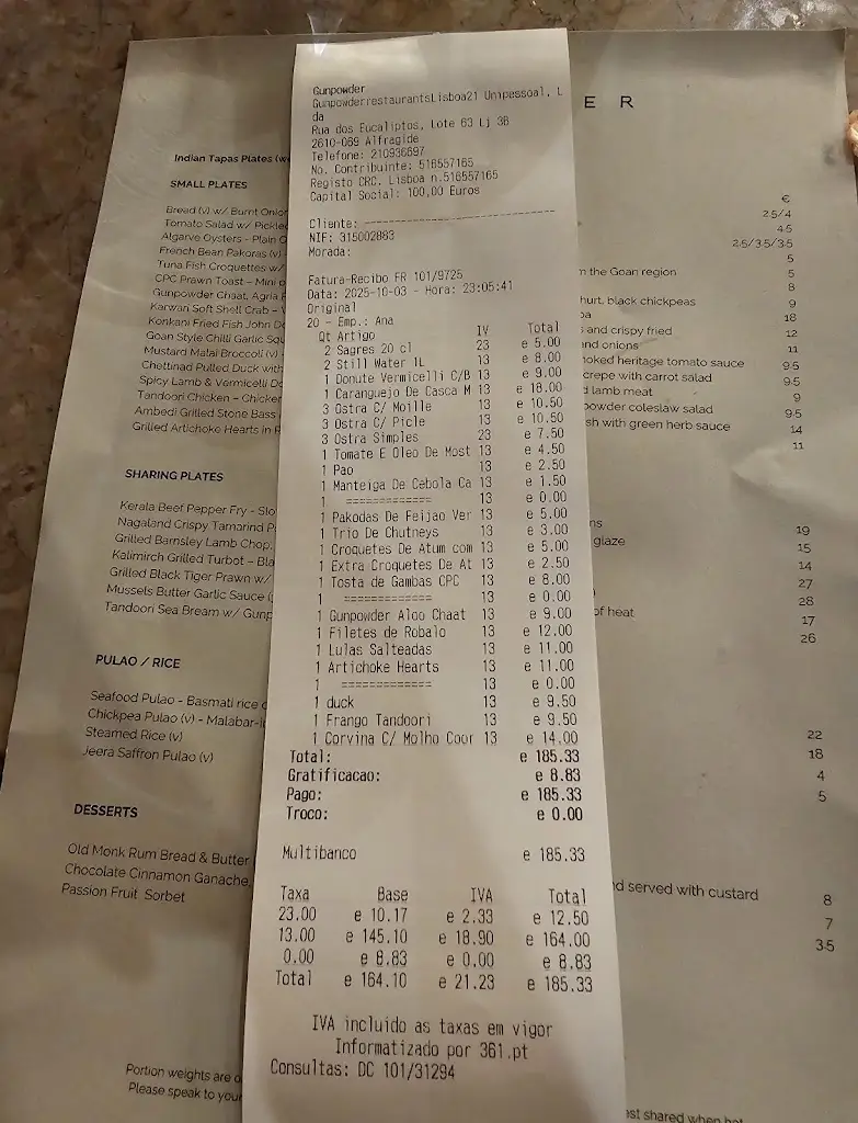 Shivachaitanya Chinna_Gunpowder Lisboa_Lisbon_recensione