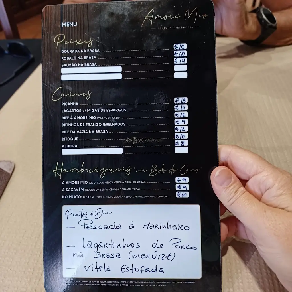 Menu_Amore Mio Cozinha Portuguesa_Prior Velho_immagine_3