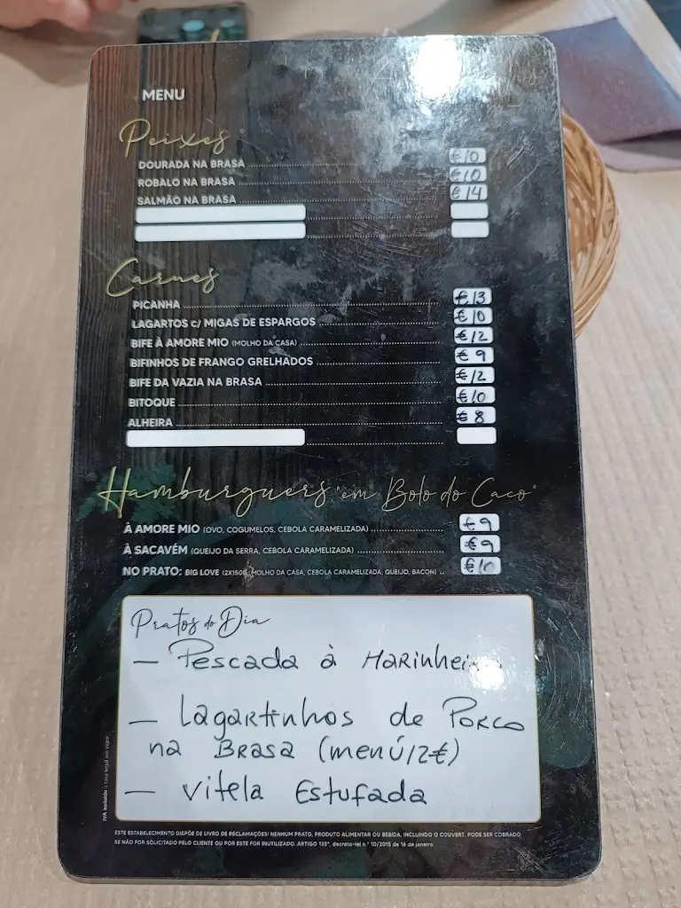 Menu_Amore Mio Cozinha Portuguesa_Prior Velho_immagine_4