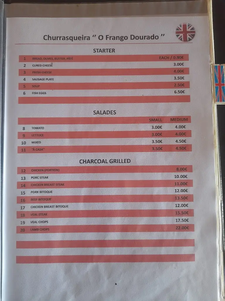 Menu_Restaurante Churrasqueira O Frango Dourado_São Bartolomeu_immagine_3